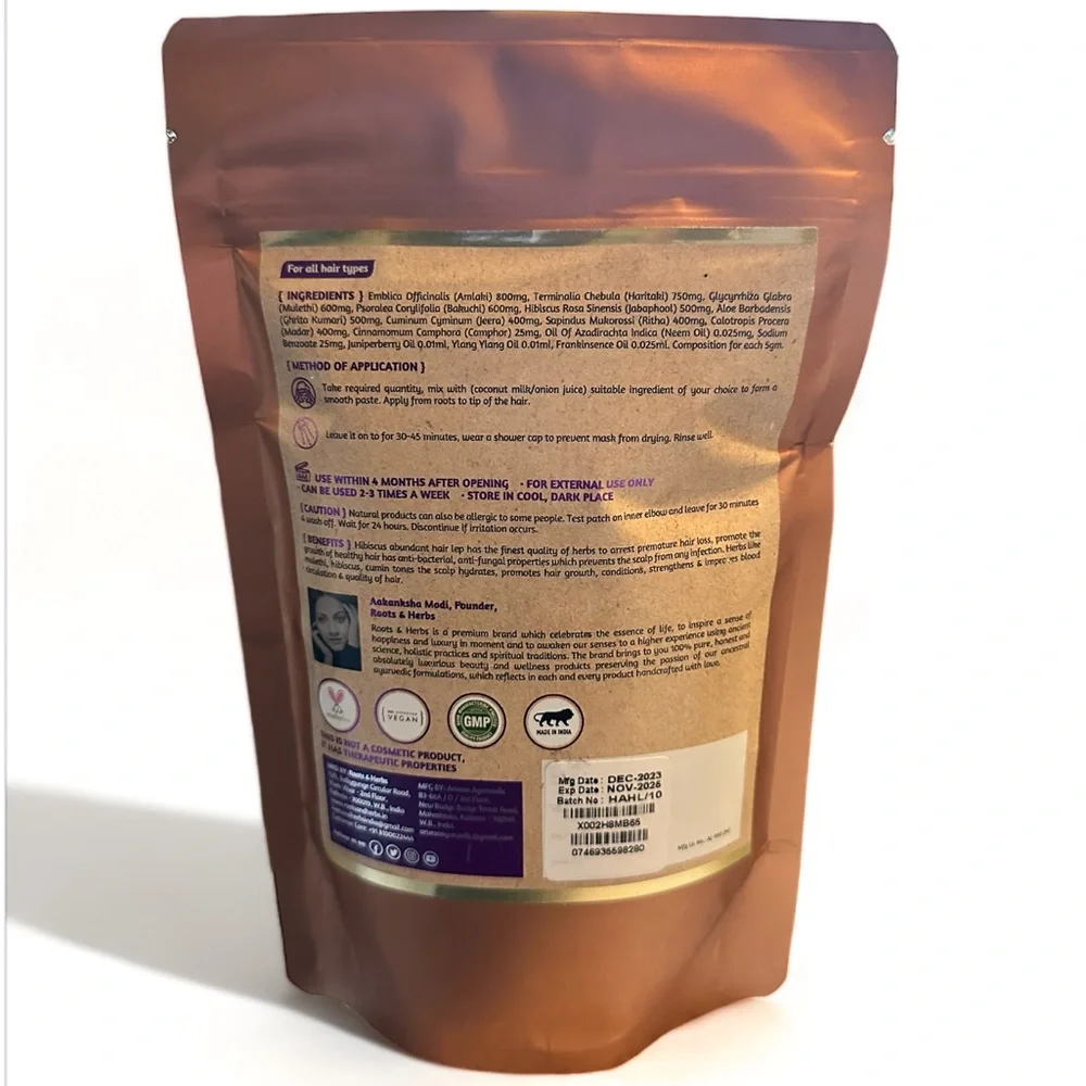 NEW Ayurvedic Hair Mask Natural Treatment 100% Vegan No Paraben Hibiscus Powder